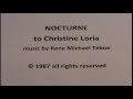 NOCTURNE By Rene Michael Teboe Copyright 1987 All Rights Reserved