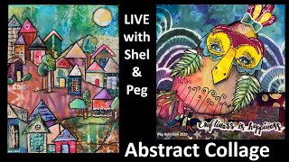 Abstract Collage on Canvas Board