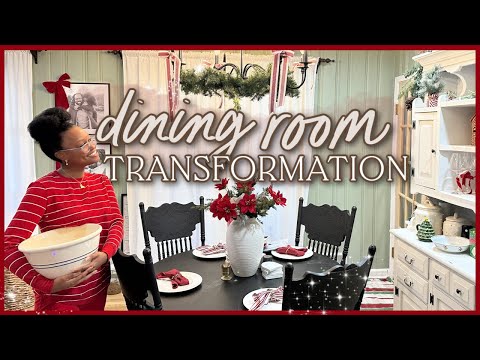 DREAM DINING ROOM MAKEOVER| New Christmas Decorating Ideas, Table DECOR + COZY Holiday House Tour?