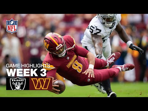 Las Vegas Raiders vs Washington Commanders Game Highlights | 2025 NFL Season Week 3