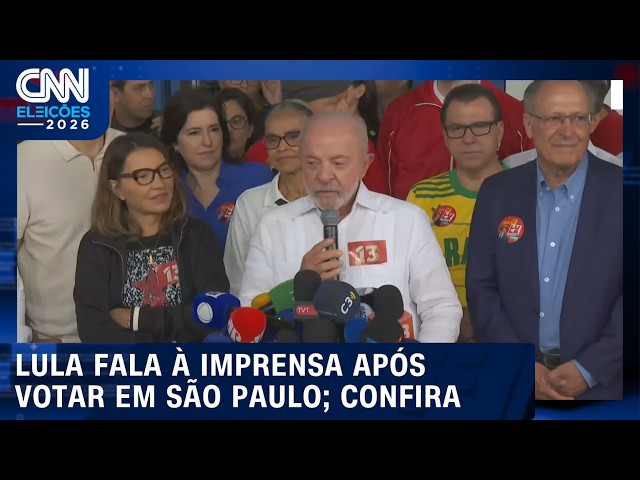 Veja fala de Lula à imprensa após votar em São Paulo | CNN ELEIÇÕES
