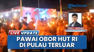 1.928 Siswa Meriahkan Jalan Utama Selat Panjang Kepulauan Meranti dalam Pawai Obor HUT ke-80 RI
