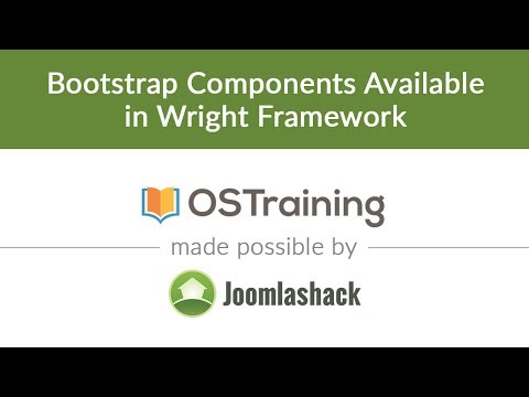 Lesson 9 Bootstrap Components Available in Wright Framework