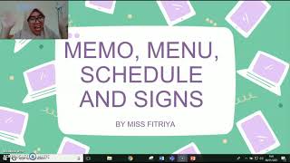 Download lagu Memo Menu Schedule and Signs for X grader... mp3