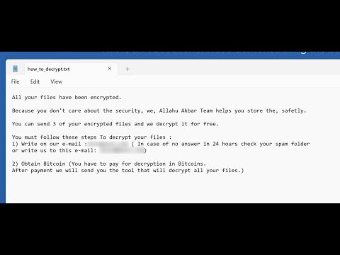 Allahu Akbar Ransomware - Decryption, removal, and lost files recovery (updated)