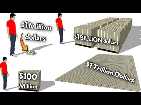 How Much is $1 Trillion dollars, $1 Billion dollars, $1 Million dollars??