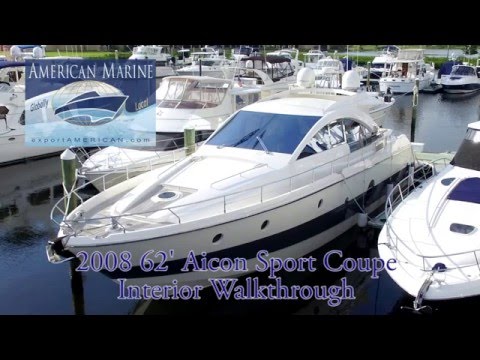 SOLD 2008 62' Aicon Sport Coupe HD Walk-through by American Marine