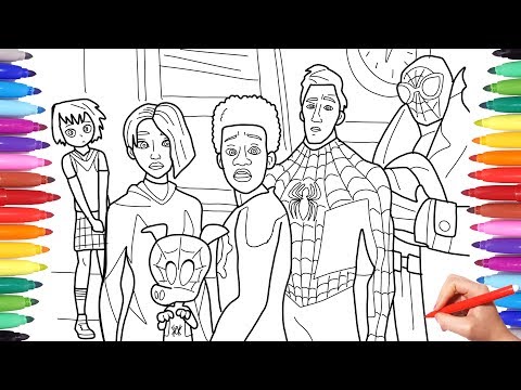 Spider-man Into the Spider-Verse Coloring Pages, How to Draw All Spiderverse Characters