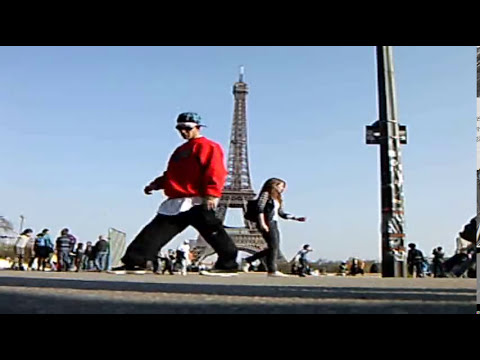 Paris (Trocadero) - 4 way Cripwalk (Part 2) - Moon Thug, Mateos, Kaweed, Swof, Vegeta23 Aka V23