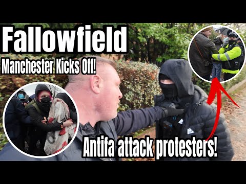 MANCHESTER - Antifa Scumbags Attack Protesters!! Multiple Arrests & Charlie Veitch Bounces Back!
