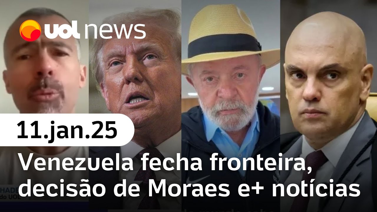 Moraes manda Bolsonaro provar convite de Trump; Venezuela fecha fronteira com Brasil e+ | UOL News