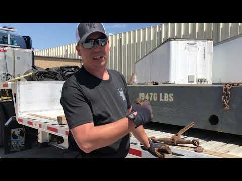 Truck Driver Skills -- How to Chain A Load -- Throwing Iron