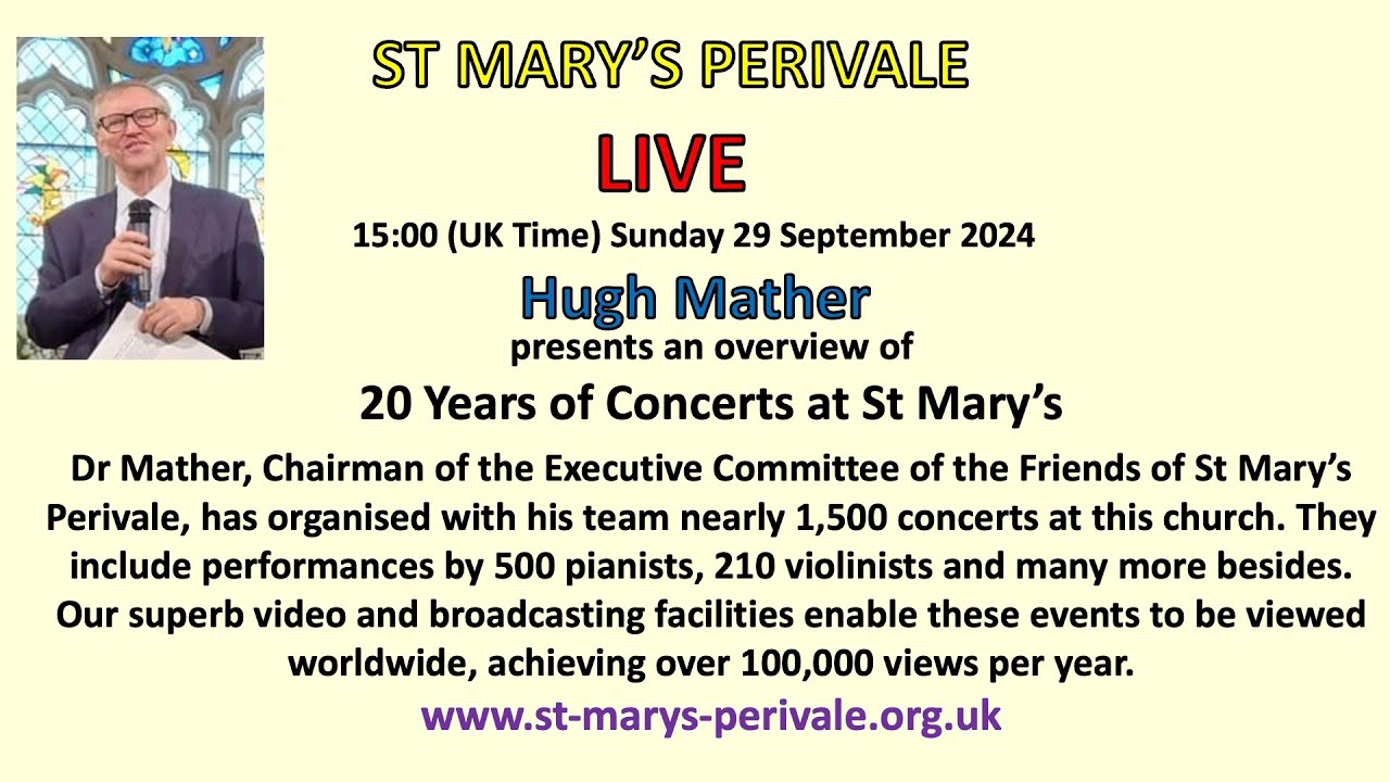 St Mary's Perivale LIVE : Hugh Mather Lecture - St Mary's Perivale 2004-2024