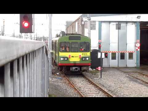 IE 8100 Class Dart Trains Shunting In Clontarf Road Dart Depot