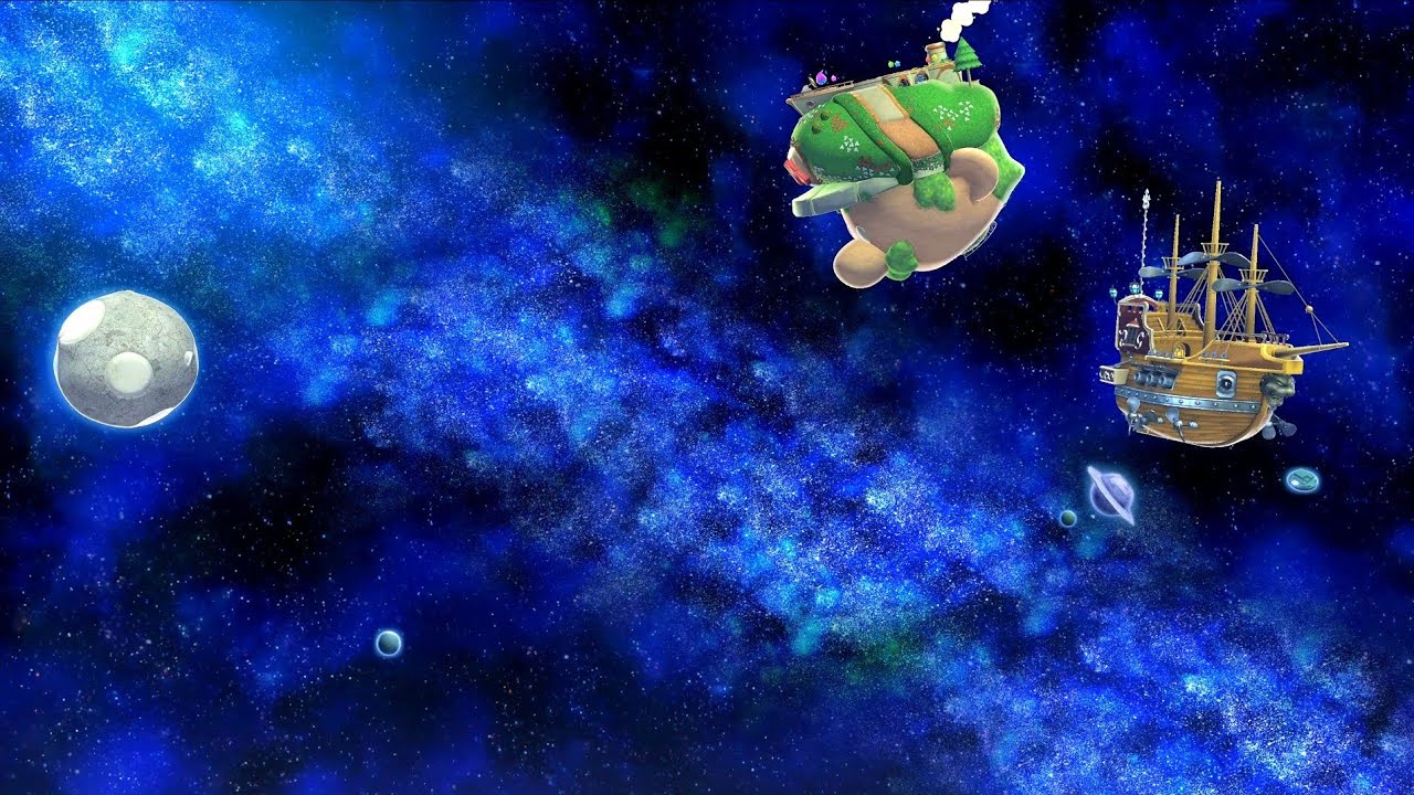 Super Mario Galaxy Ambience | Smash Bros Ultimate | Live Wallpaper | Screensaver | ASMR / Sleep aid