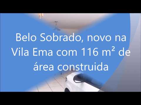 Belo sobrado novo na Vila Ema com 116 m² de área construída