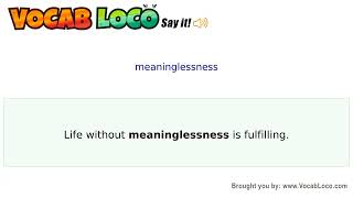 Video thumbnail for meaninglessness