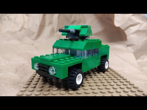 Делаем Военный джип Hummer с пушкой из Лего
