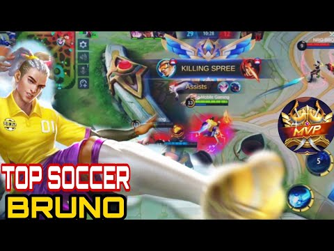 King of Soccer - Bruno Double Kills MvP Plays - Bruno Mobile Legends