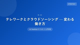 ITパスポート｜テレワークとクラウドソーシング【5分で解説】