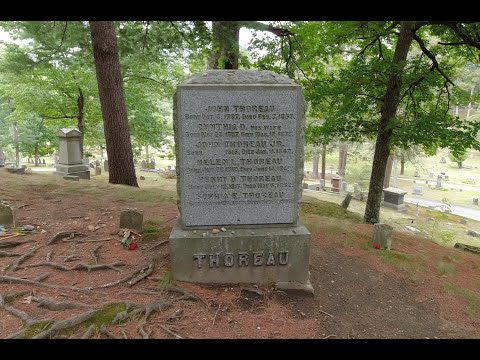 Authors Ridge at Sleepy Hollow Cemetery in Concord, Mass. -- Walking Old Graveyards