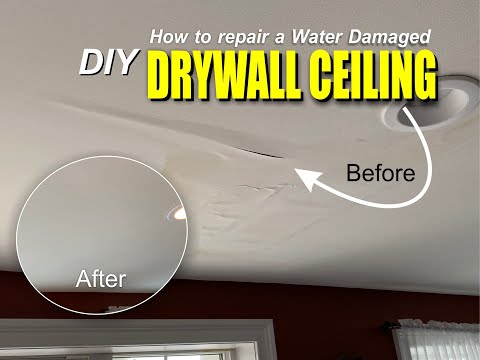 DIY Water Damaged Drywall Ceiling Repair: Easy Step-by-Step Guide