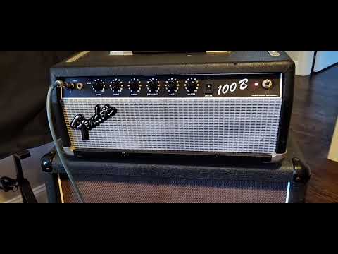 Fender 100B Bass Head, 1990 - Black image 7