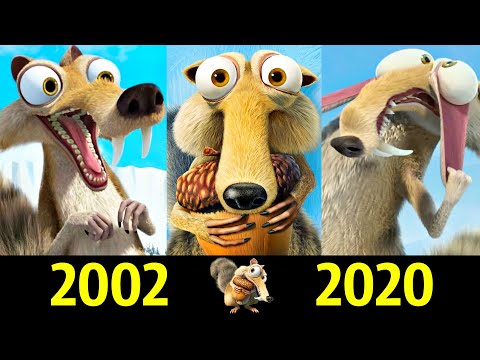 😆 Скрэт - Эволюция (2002 - 2020) ! Все Появления Саблезубой Белки 😝!