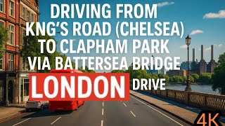 DRIVING FROM KING'S ROAD (CHELSEA) TO CLAPHAM PARK | London Walk Unfiltered HD