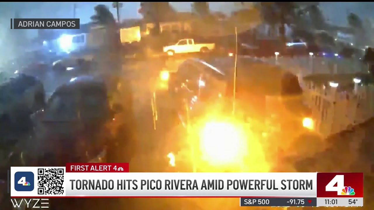 Video captures damage from tornado in Pico Rivera