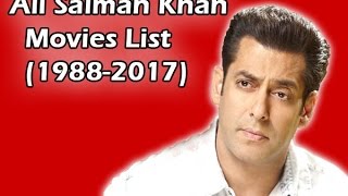 Salman Khan Movies list (1988-2017) - YouTube
