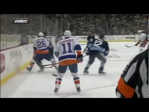 Evgeni Malkin Huge Hit on Matt Moulson