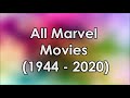 Every Marvel Movies (1944 - 2020) | updated with dates.