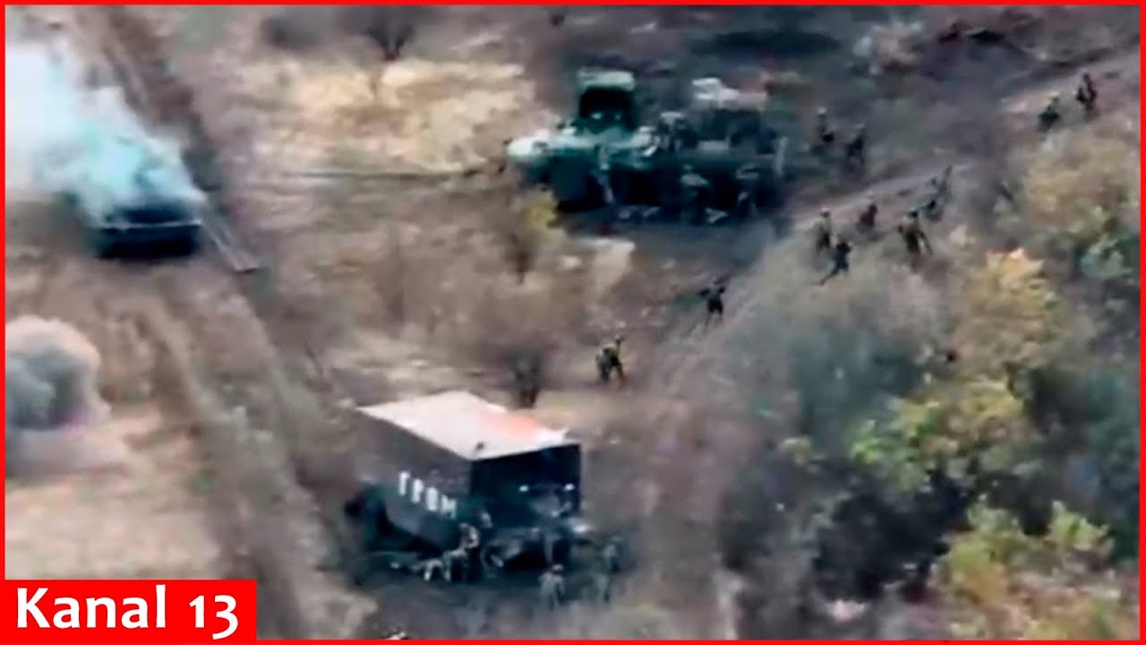 A large number of Russian soldiers, whose equipment was ambushed, sought to escape