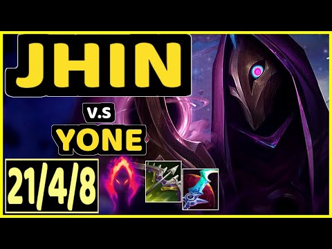 YUUKI60 (JHIN) vs YONE - 21/4/8 KDA BOTTOM ADC GAMEPLAY - EUW Ranked DIAMOND