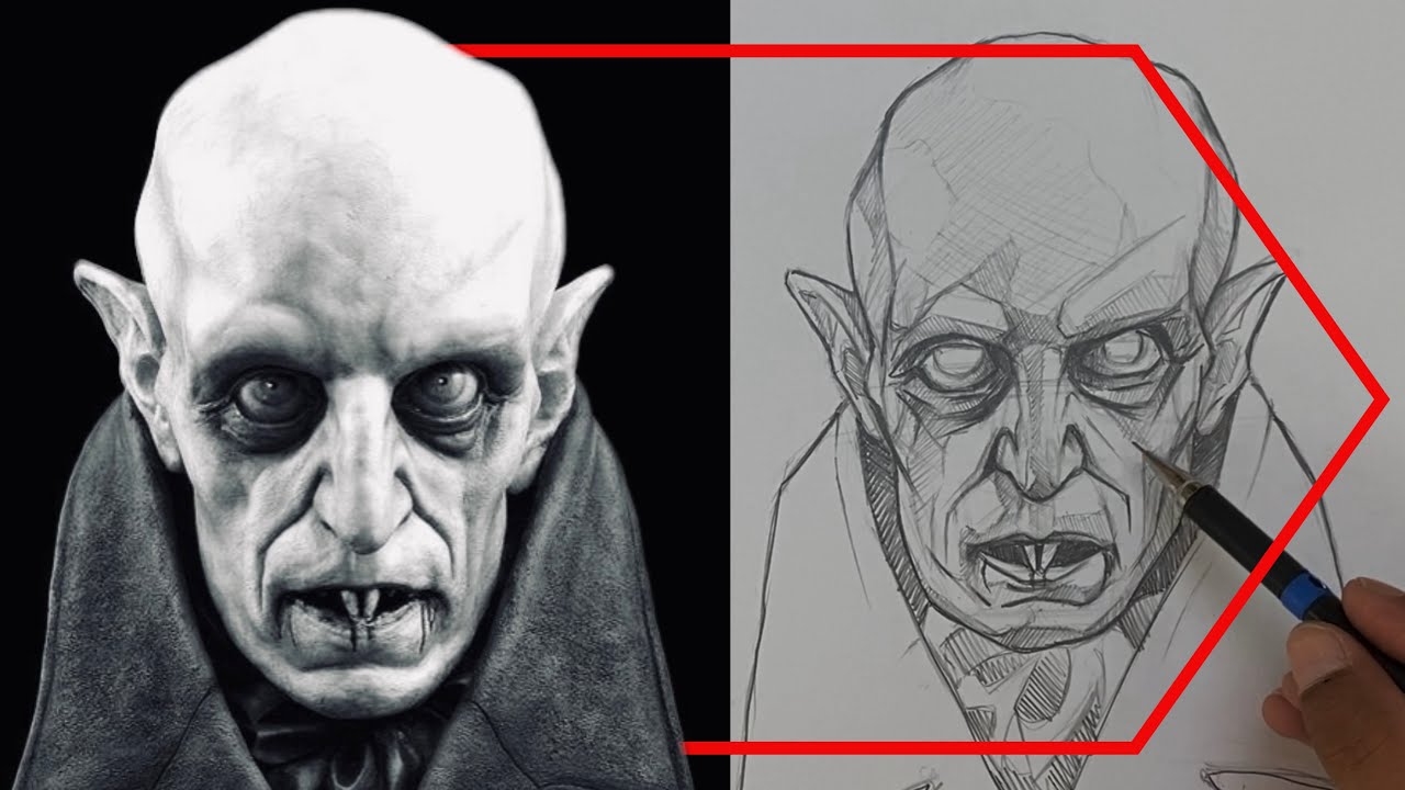 DRACULA Is it easy to apply Loomis's method to draw this portrait?