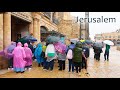 JERUSALEM. WALK UNDER THE RAIN. MY FAVORITE WEATHER