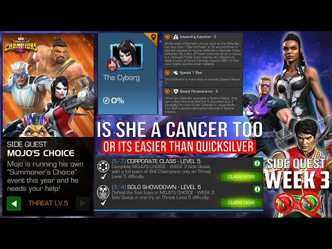 MOJO's Choice - Side Quest Week 3 - OMEGA SENTINEL | Level 5 Difficulty | Full SKILL Team | MCOC