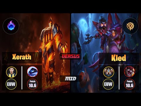 Bolulu XERATH (Mid) [Arcane Comet] VS KLED - Challenger EUW Patch 10.6