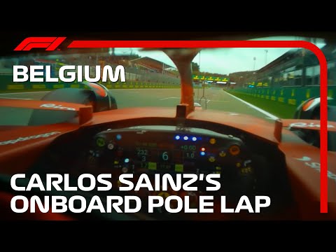 カルロス・サインツのPPオンボード映像 F1第14戦ベルギーGP（スパ・フランコルシャン）