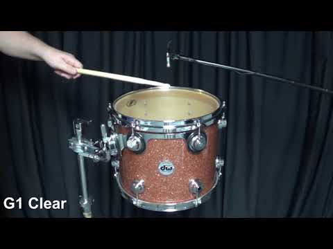 Evans G1 Coated vs Clear comparison sound test