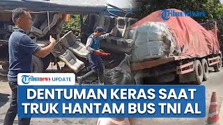 Penyebab Laka Bus TNI AL vs Truk di Tol Belmera Diduga Gagal Menanjak, Terdengar Dentuman Keras