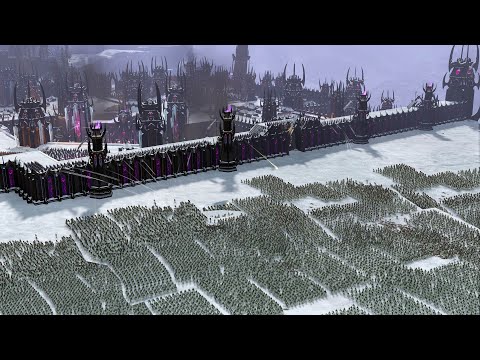 MASSIVE SIEGE OF DARK ELVES CASTLE - Total War WARHAMMER 2