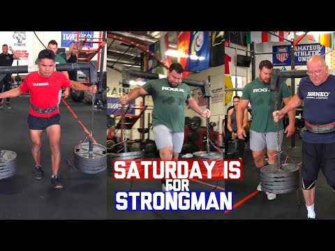 New Personal Record on Front Squats and Strongman Training Day With My Team: Road to Recovery Vlog 2