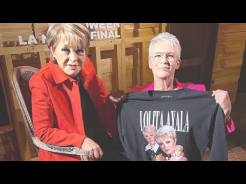 Jamie Lee Curtis visitó México y Lolita Ayala le regalo una sudadera con su cara