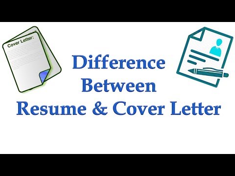 Difference Between a Resume and a Cover Letter ✔️ Video