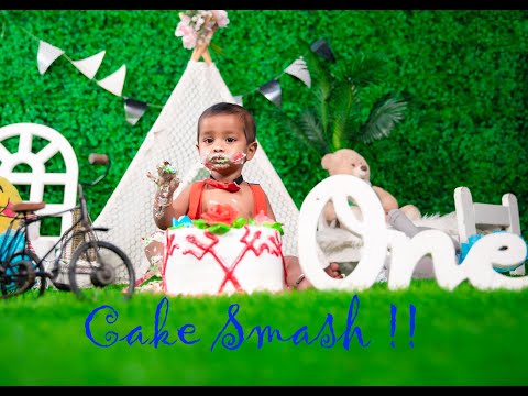 1ST B'DAY CAKESMASH || 1ST BIRTHDAY PHOTO SHOOT || SWARAJHOME
