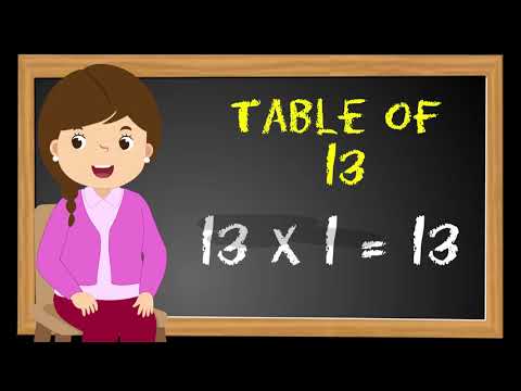 Learn Multiplication Table of Thirteen 13 x 1 = 13 - 13 Times Tables | E Pathshawa