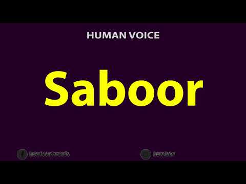 How To Pronounce Saboor