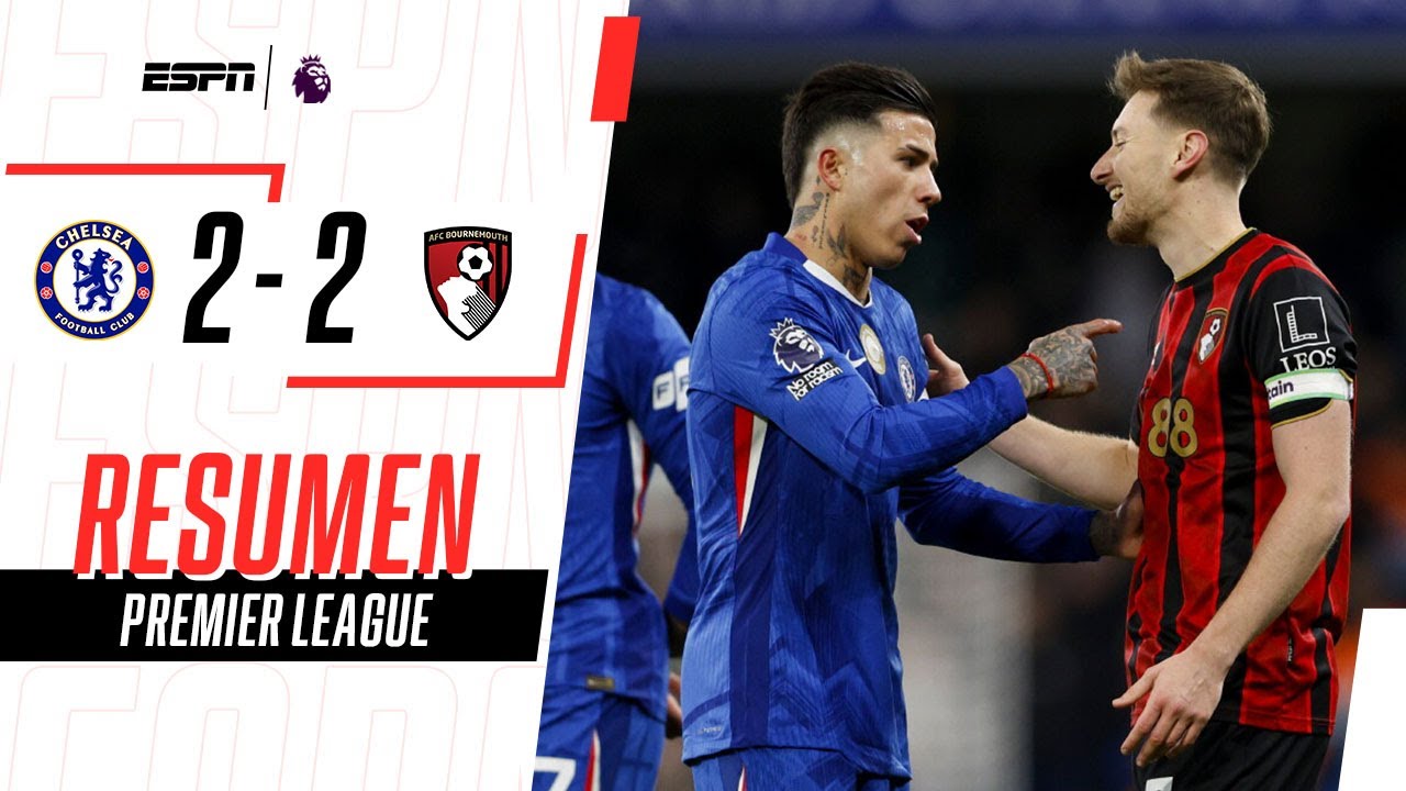 EL GOL DE ENZO FERNÁNDEZ NO ALCANZÓ Y FUE EMPATE EN LONDRES | Chelsea 2-2 Bournemouth | RESUMEN
